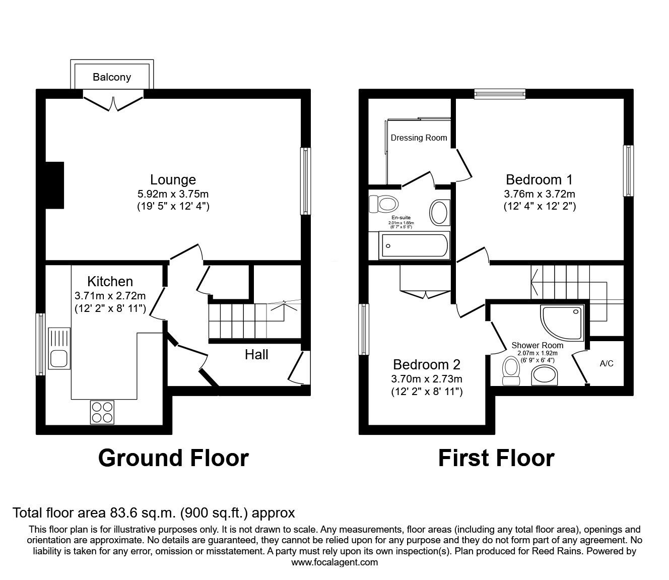 Floorplan of 2 bedroom Semi Detached Flat for sale, Yates Yard, High Street, Stafford, ST21