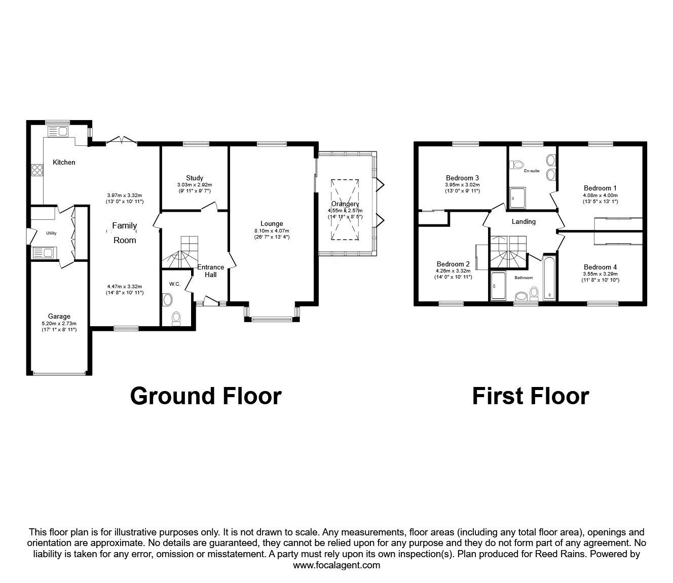 Floorplan of 4 bedroom Detached House for sale, Back Lane, Gnosall, Staffordshire, ST20