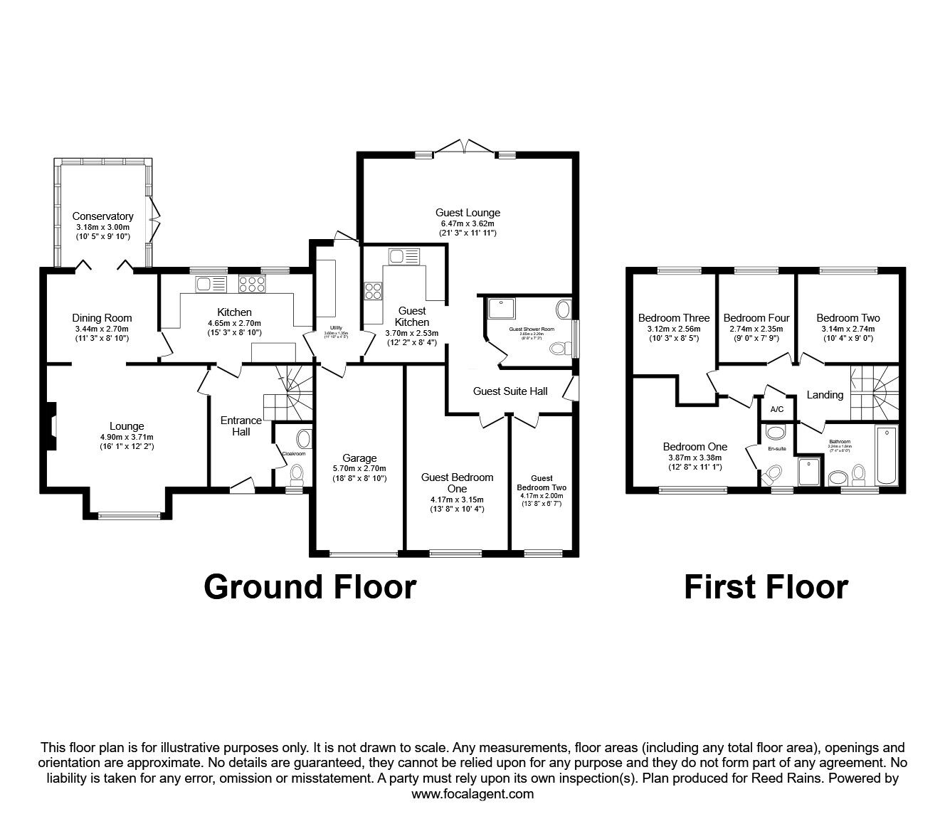 Floorplan of 6 bedroom Detached House for sale, Briar Way, Cotes Heath, Staffordshire, ST21