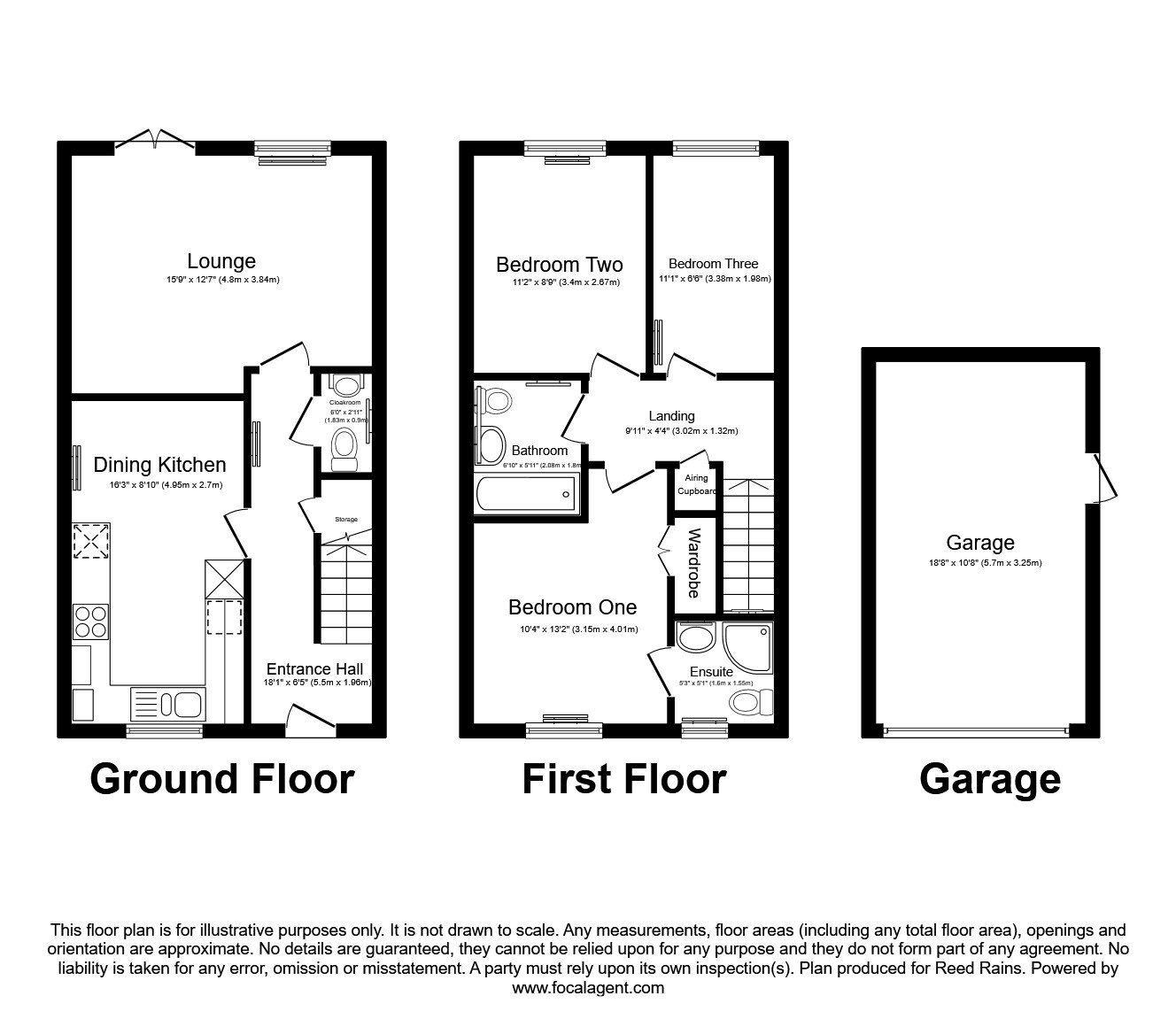 Floorplan of 3 bedroom Semi Detached House for sale, Langton Park, Eccleshall, Staffordshire, ST21