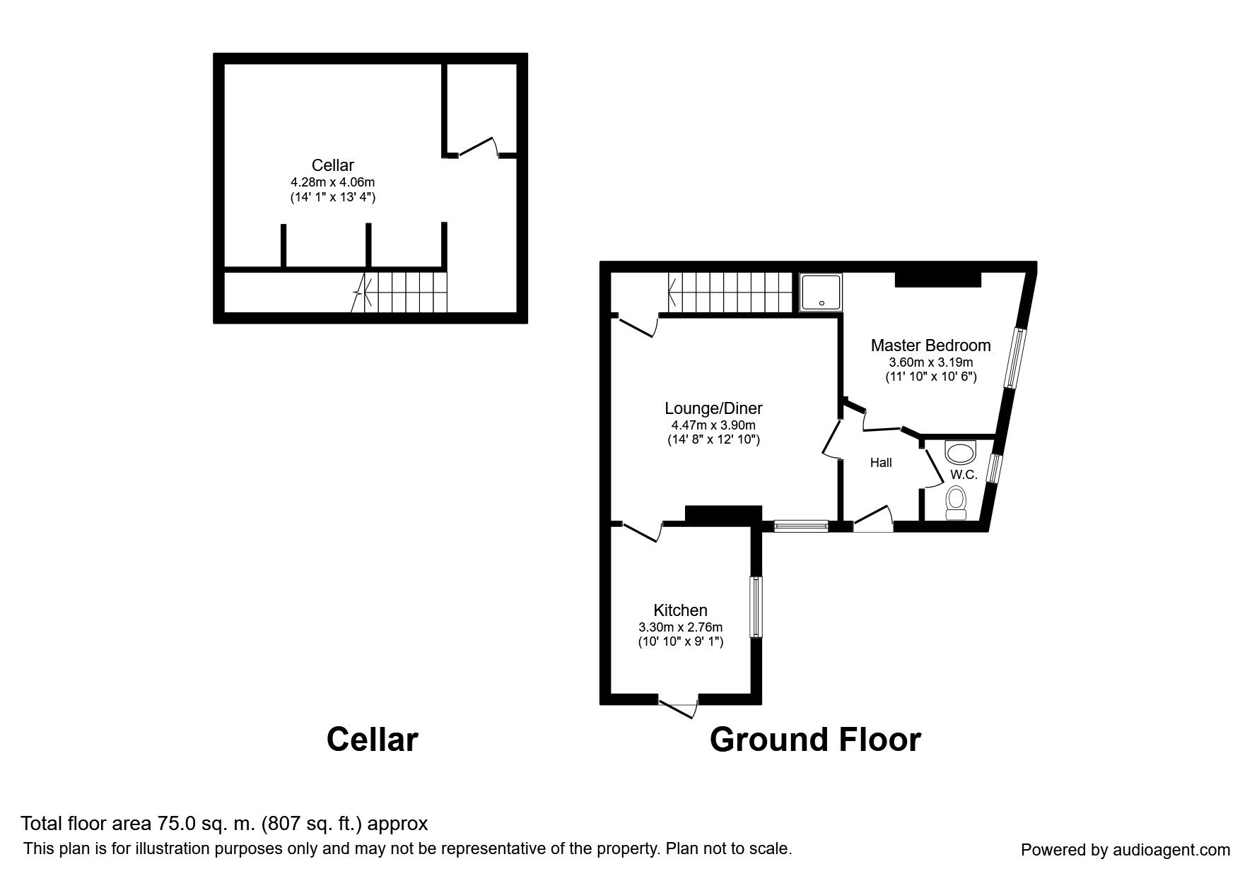 Floorplan of 6 bedroom Semi Detached House for sale, Shrewsbury Road, Stafford, Staffordshire, ST17