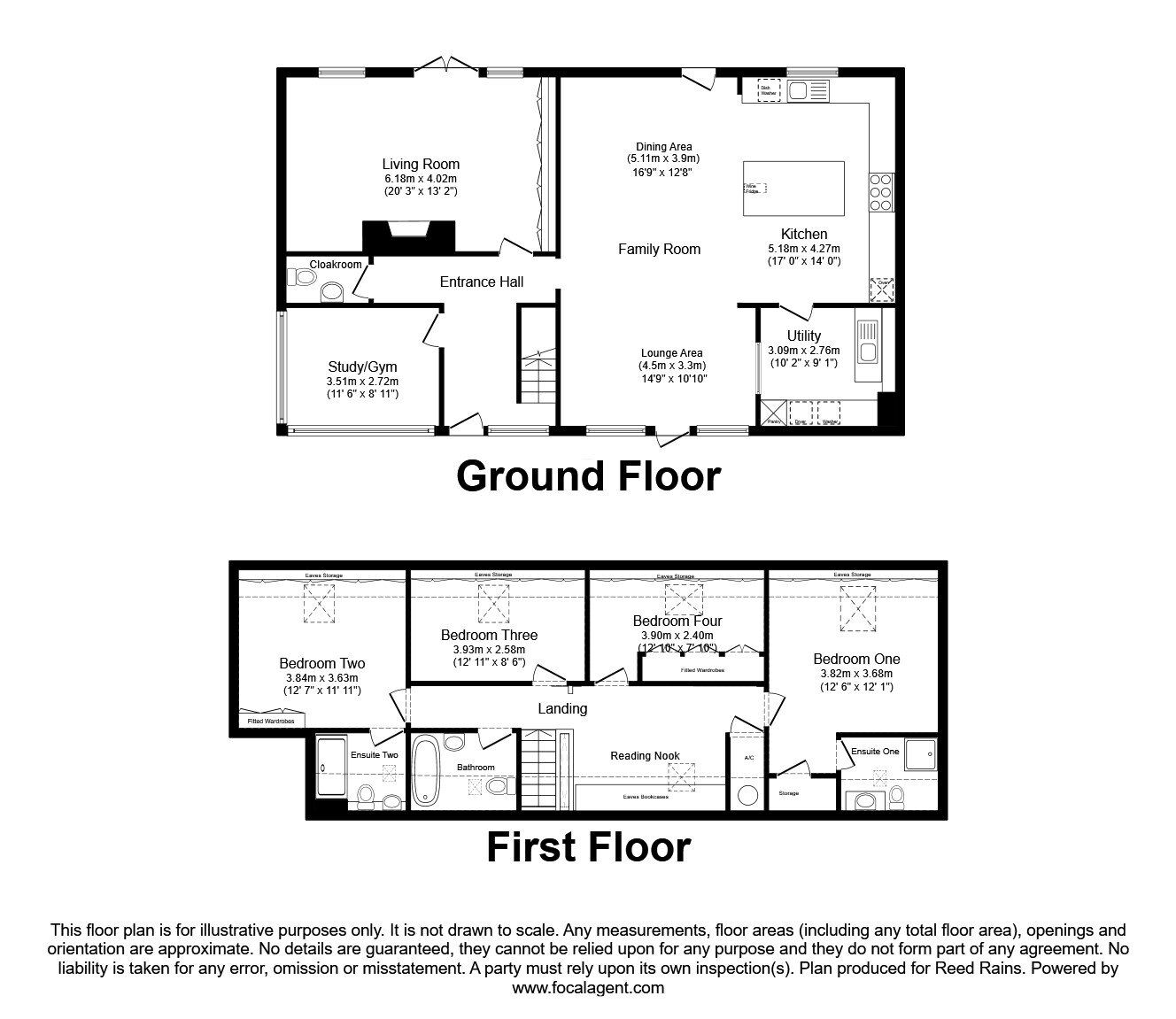 Floorplan of 4 bedroom Mid Terrace House for sale, Clayalders Bank, Eccleshall, Staffordshire, ST21