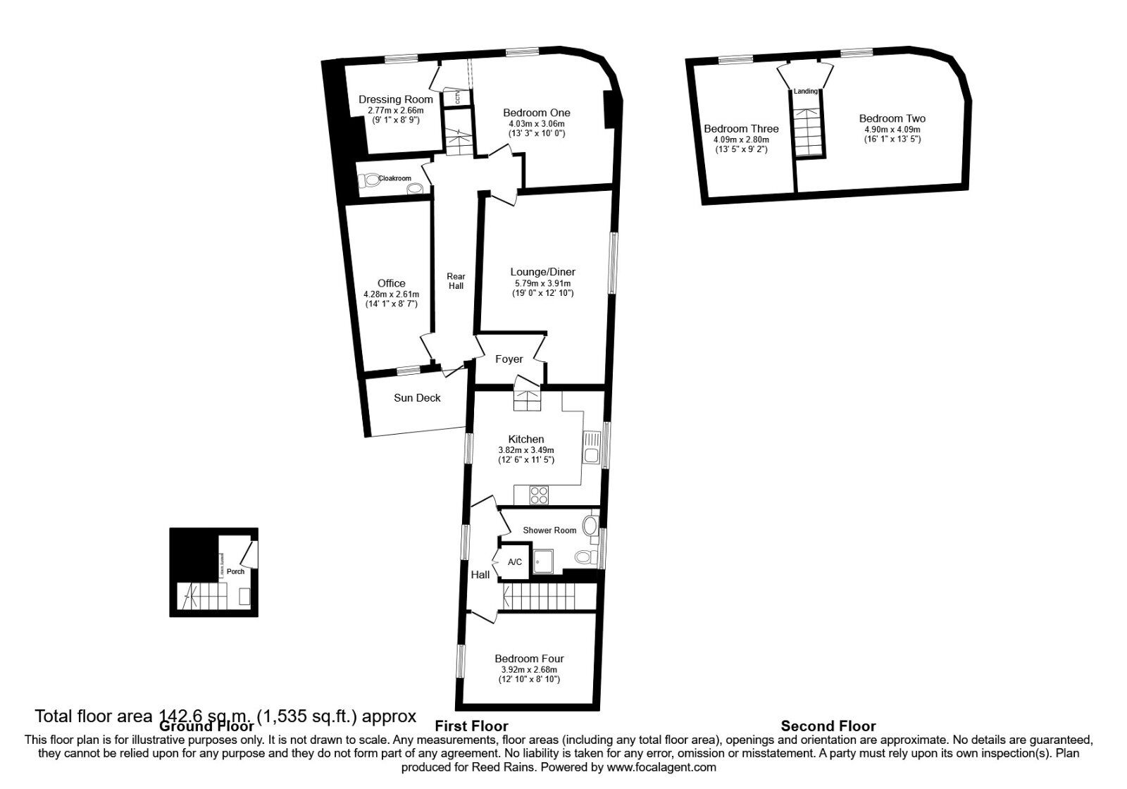Floorplan of 4 bedroom Property for sale, Stafford Street, Eccleshall, Staffordshire, ST21