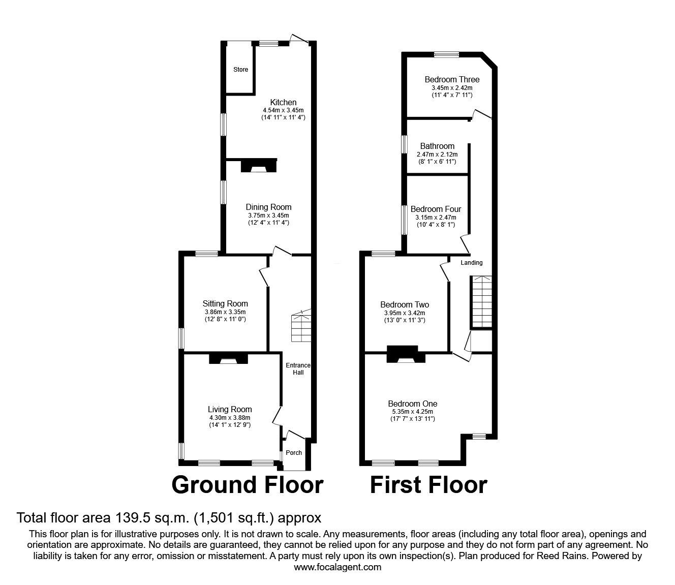Floorplan of 4 bedroom Semi Detached House for sale, Newport Road, Stafford, Staffordshire, ST16