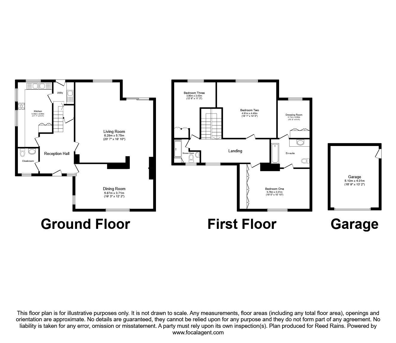 Floorplan of 3 bedroom Detached House for sale, Gaol Butts, Eccleshall, Staffordshire, ST21