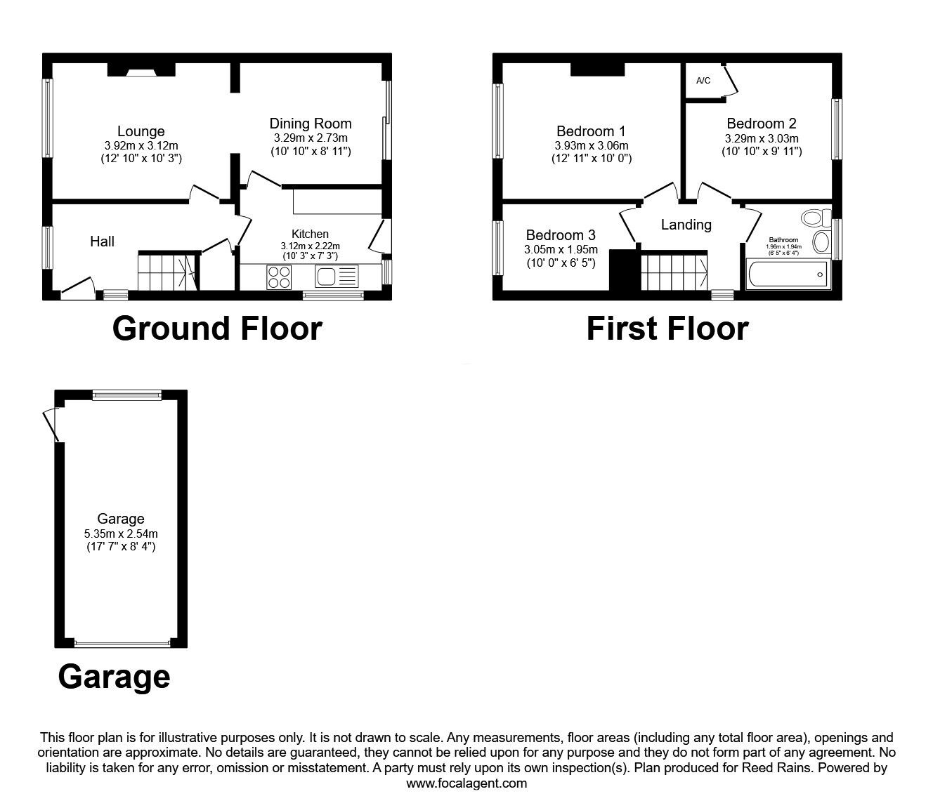 Floorplan of 3 bedroom Semi Detached House for sale, Masons Place, Newport, Shropshire, TF10