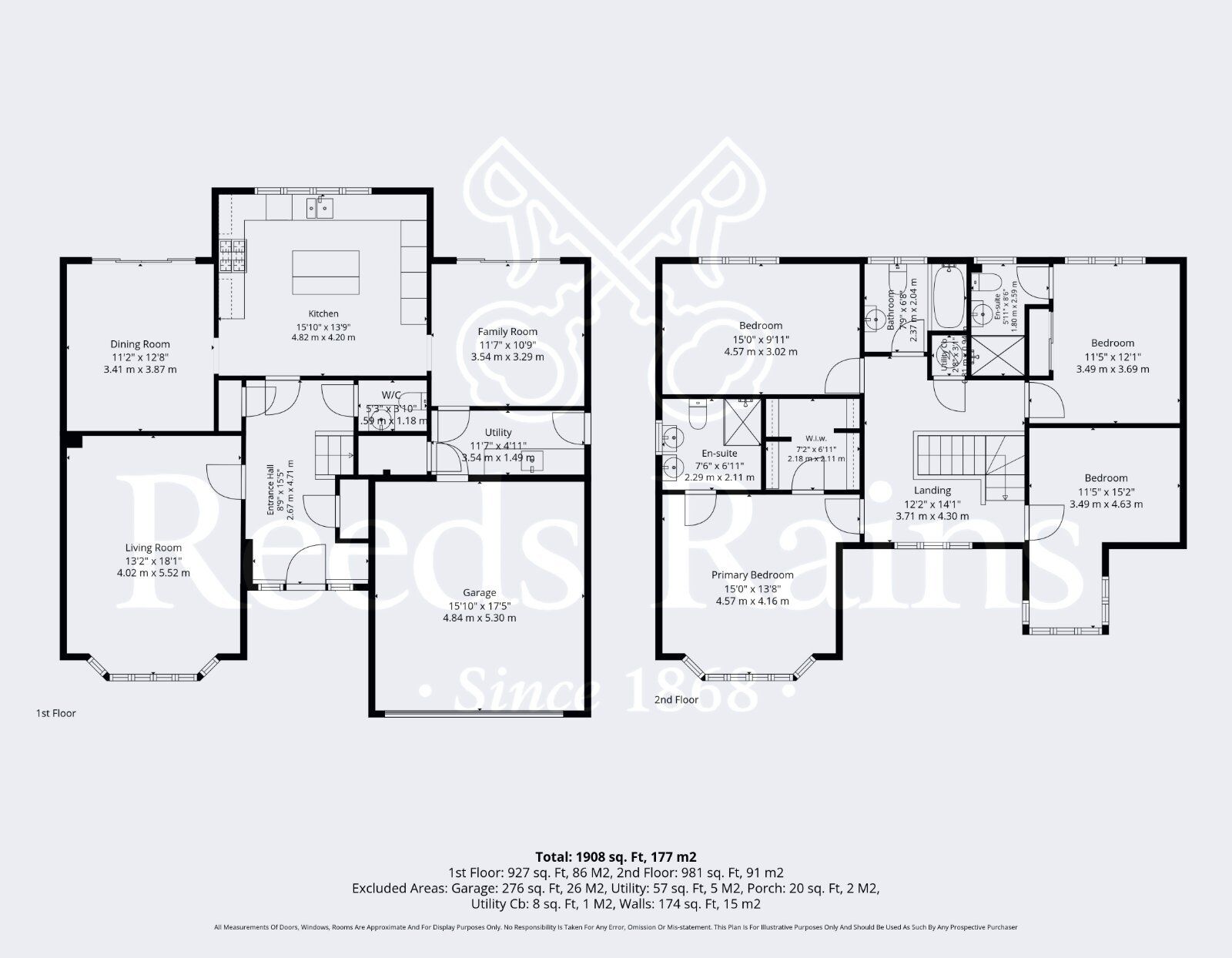 Floorplan of 4 bedroom Detached House to rent, Jupiter Road, Evesham, Worcestershire, WR11
