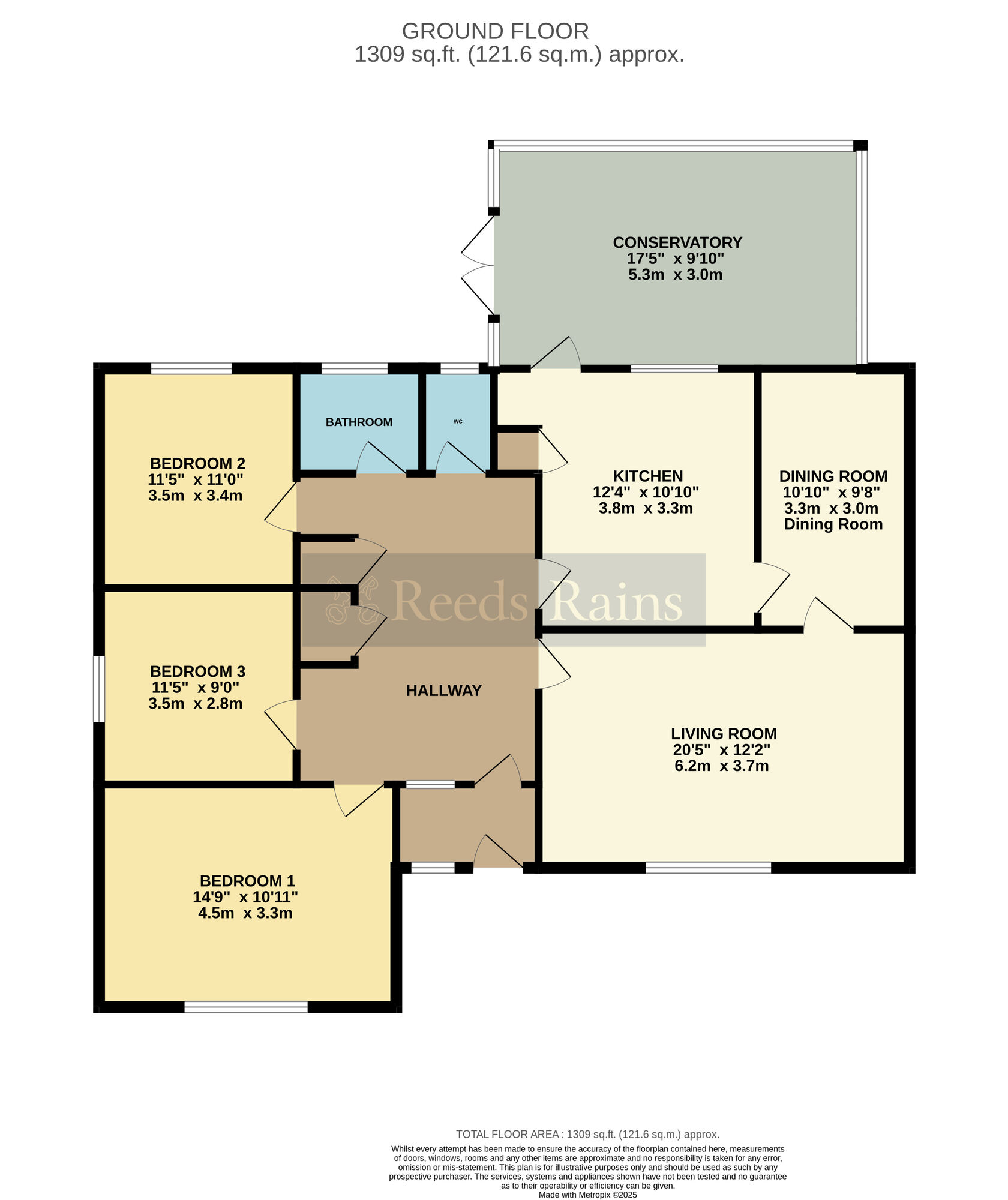 Floorplan of 3 bedroom Detached Bungalow for sale, Village Street, Harvington, Worcestershire, WR11