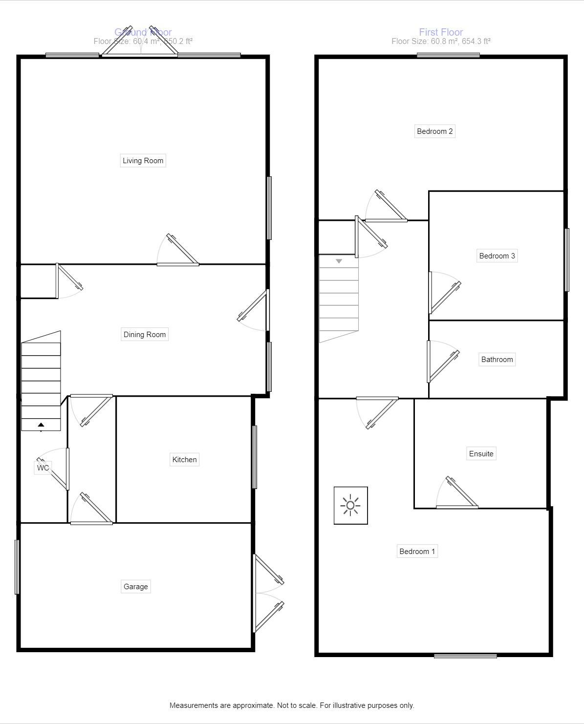 Floorplan of 3 bedroom Detached House for sale, Ab Lench Road, Church Lench, Worcestershire, WR11