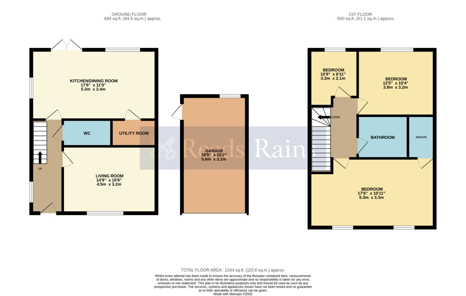 Floorplan of 3 bedroom Detached House for sale, Elderflower Coppice, Pershore, Worcestershire, WR10