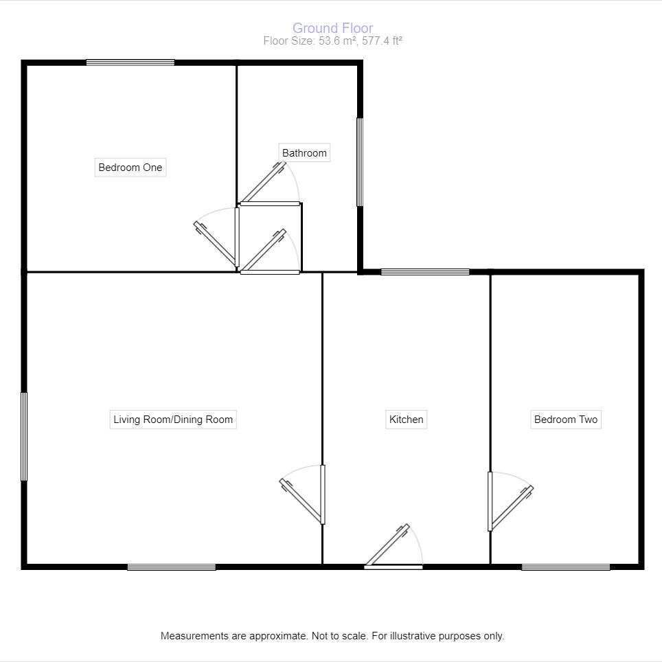 Floorplan of 2 bedroom Flat for sale, Bath Road, Worcester, Worcestershire, WR5