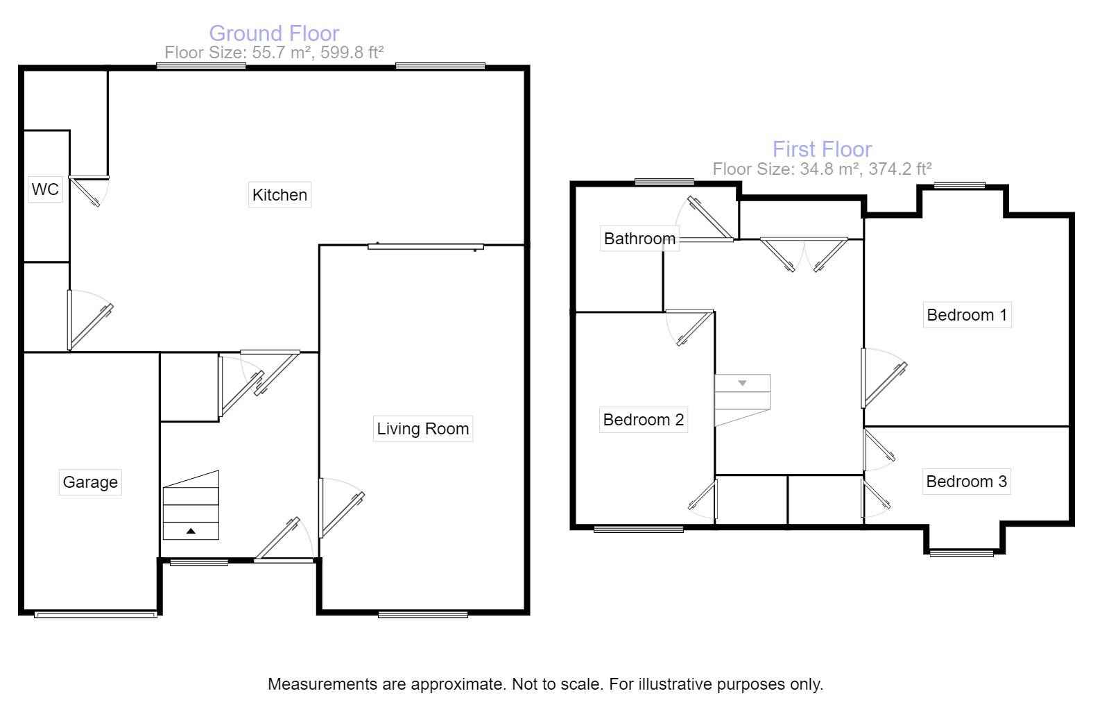 Floorplan of 3 bedroom Semi Detached House for sale, Main Street, Sedgeberrow, Worcestershire, WR11