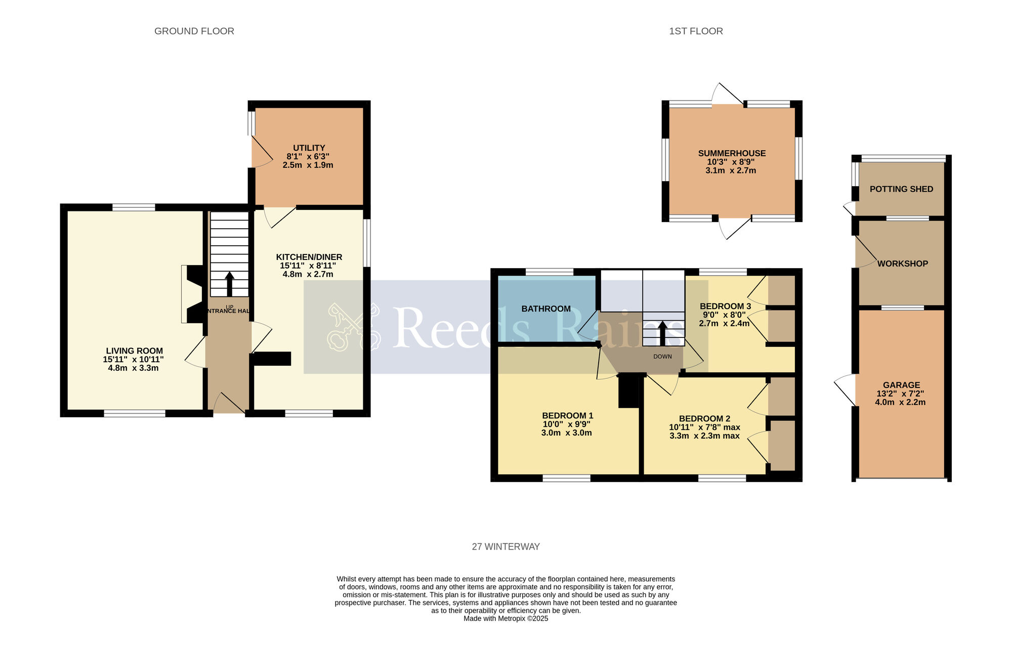 Floorplan of 3 bedroom Semi Detached House for sale, Winterway, Blockley, Gloucestershire, GL56