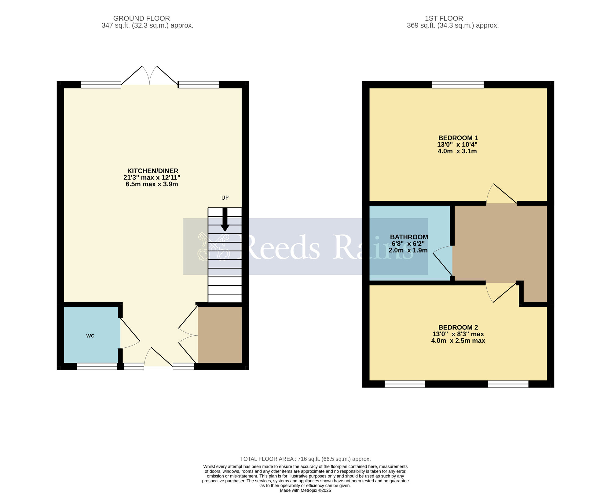 Floorplan of 2 bedroom Mid Terrace House for sale, Ash Place, Bidford-On-Avon, B50