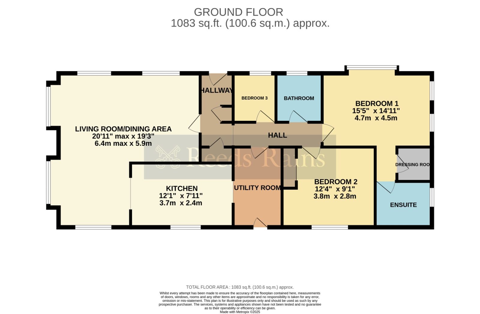 Floorplan of 2 bedroom Detached Property for sale, Oak Court, Marston Edge, Stratford-upon-Avon, CV37