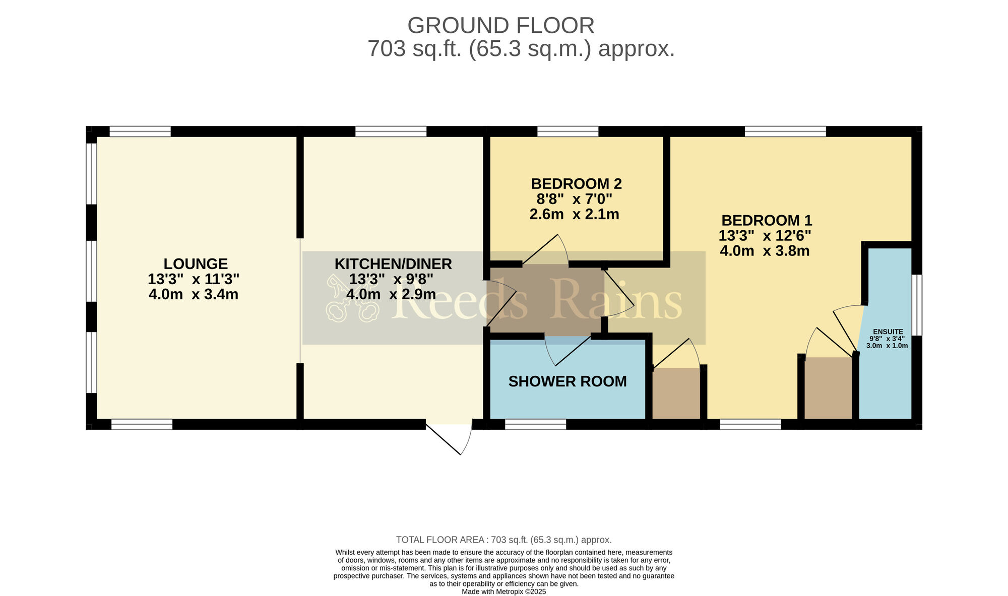 Floorplan of 2 bedroom Detached Property for sale, Evesham Road, Norton, Worcestershire, WR11