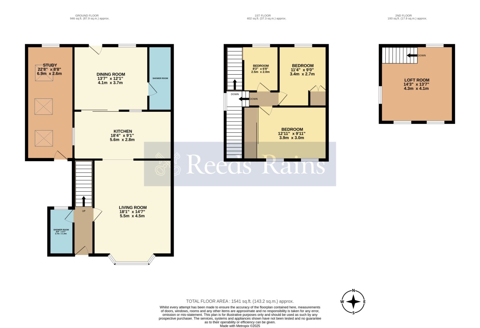 Floorplan of 3 bedroom Mid Terrace House for sale, Blakes Hill, North Littleton, Worcestershire, WR11
