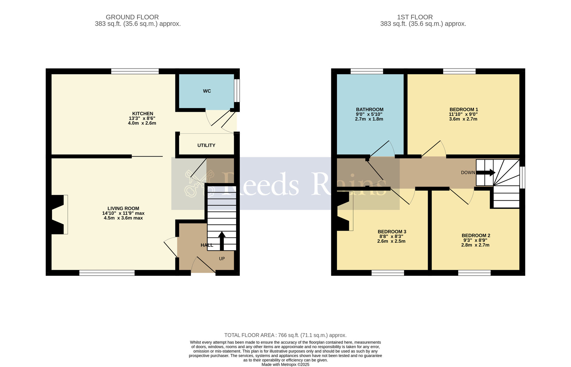 Floorplan of 3 bedroom Semi Detached House for sale, Bath Road, Worcester, WR5