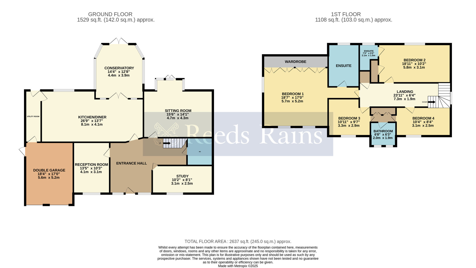 Floorplan of 4 bedroom Detached House for sale, Stone Pippin Orchard, Badsey, Worcestershire, WR11