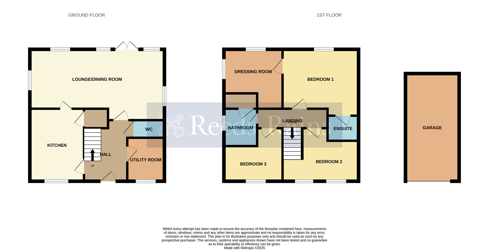 Floorplan of 3 bedroom Detached House for sale, Thorn Drive, Drakes Broughton, Worcestershire, WR10