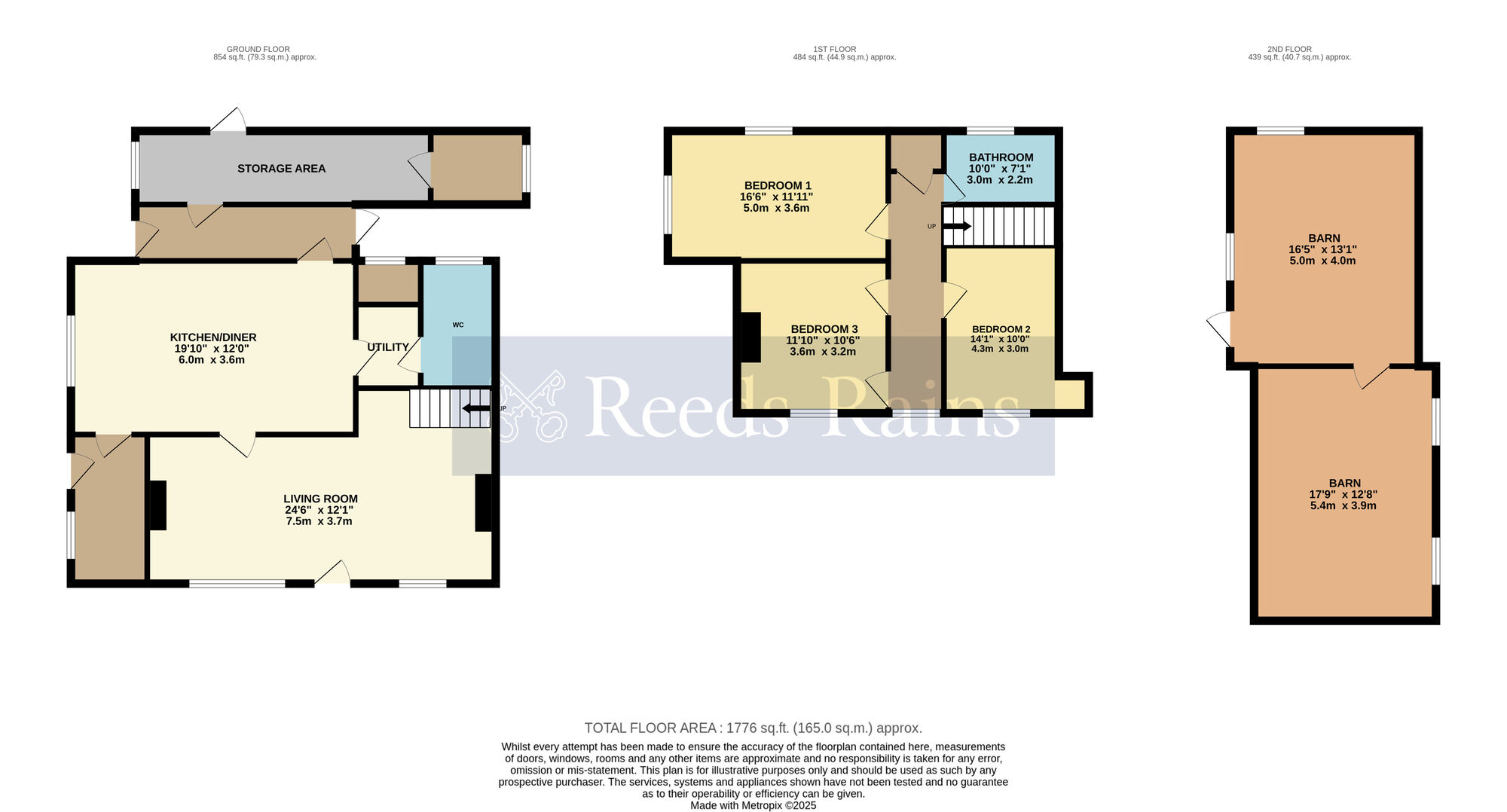 Floorplan of 3 bedroom Detached House for sale, Allens Hill, Pinvin, Worcestershire, WR10