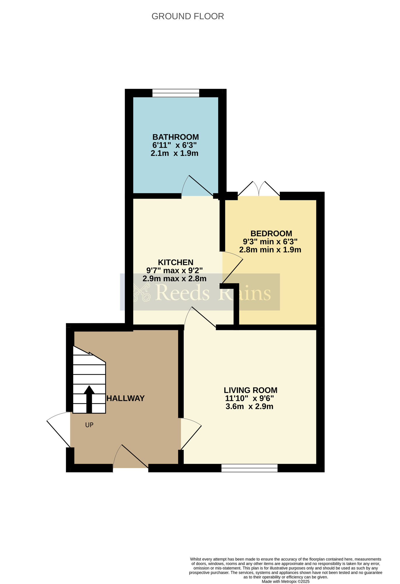 Floorplan of 1 bedroom  Flat for sale, Bewdley Street, Evesham, Worcestershire, WR11