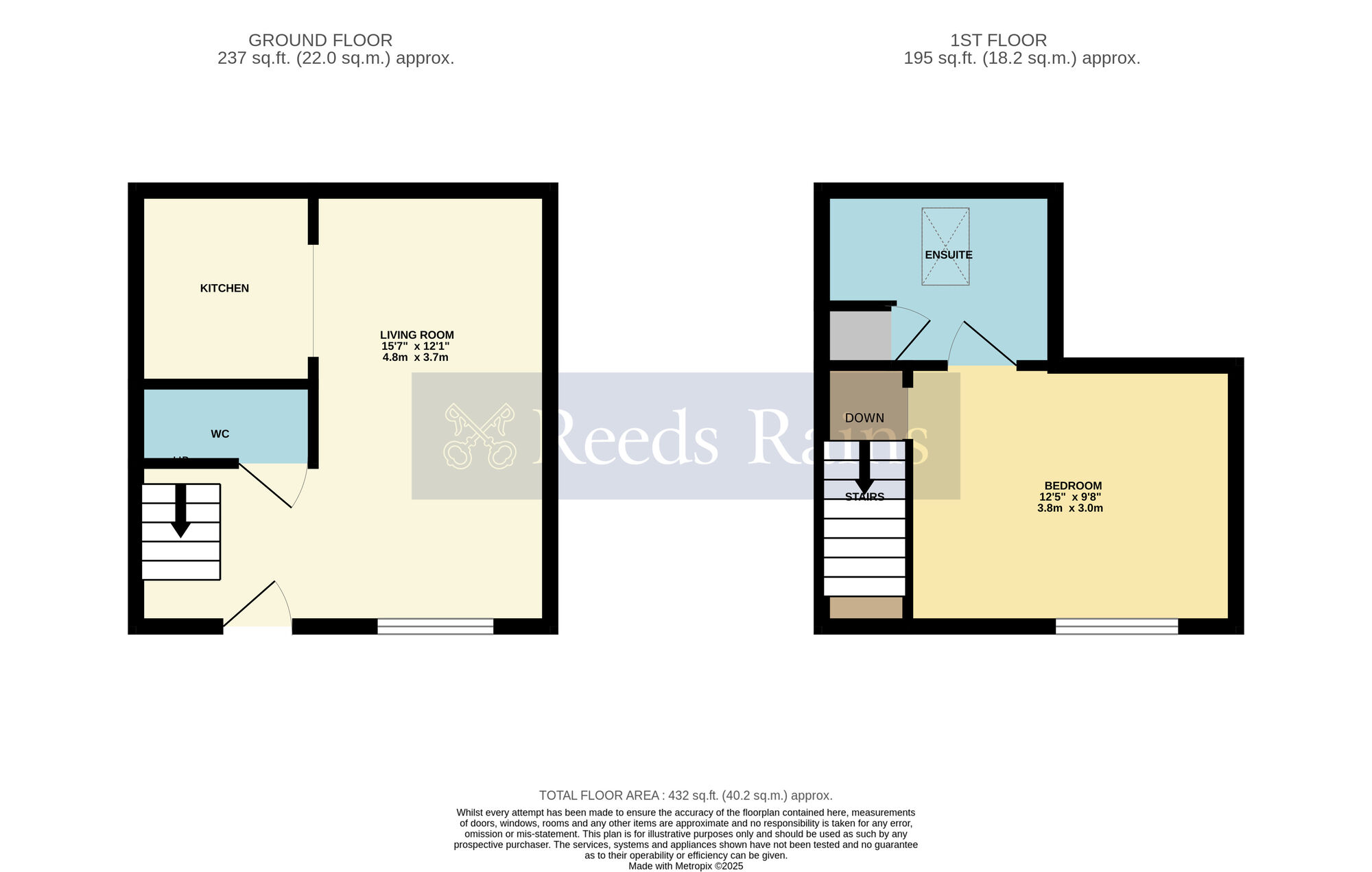 Floorplan of 1 bedroom Mid Terrace House for sale, Bewdley Street, Evesham, Worcestershire, WR11