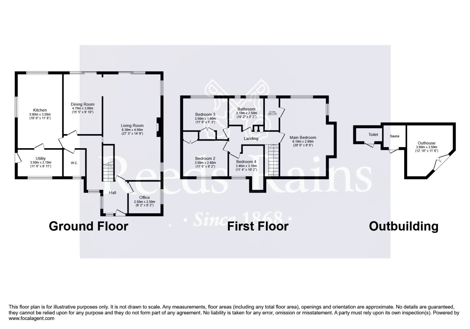 Floorplan of 4 bedroom Detached House for sale, Stanton Fields, Bishampton, Worcestershire, WR10