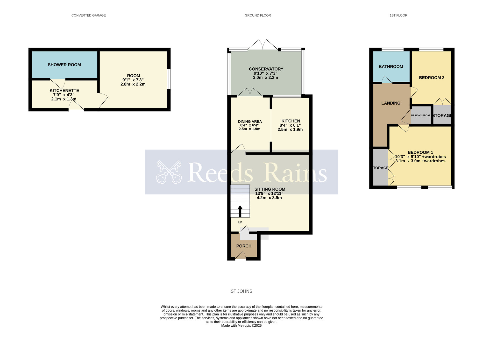 Floorplan of 2 bedroom Semi Detached House for sale, St. Johns Close, Evesham, Worcestershire, WR11