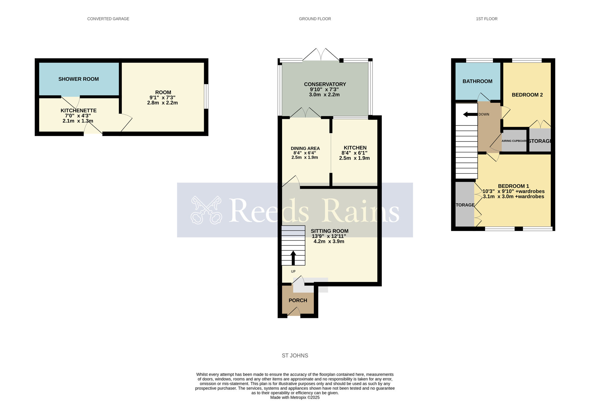 Floorplan of 2 bedroom Semi Detached House for sale, St. Johns Close, Evesham, Worcestershire, WR11