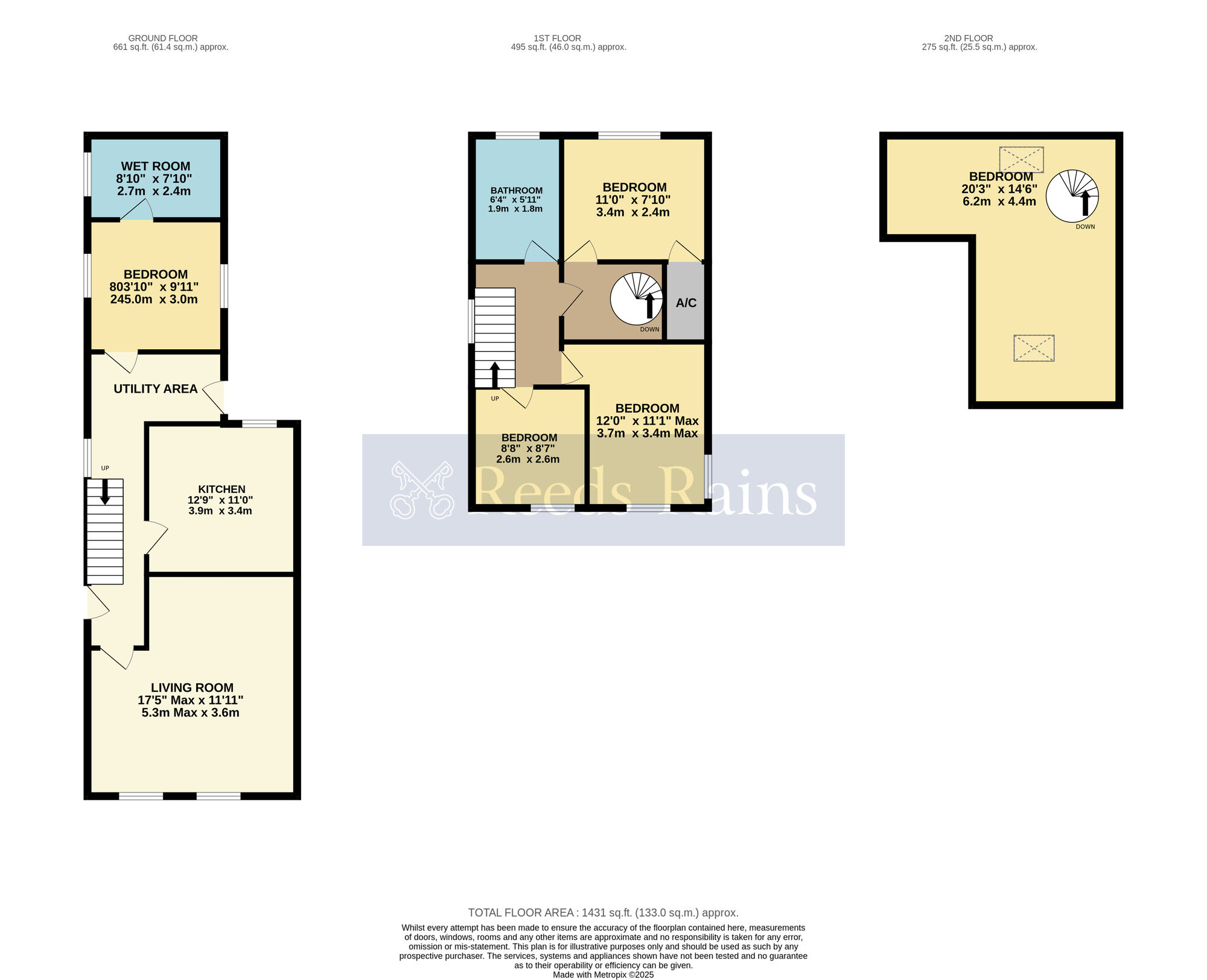 Floorplan of 4 bedroom Semi Detached House for sale, Main Street, Wick, Worcestershire, WR10