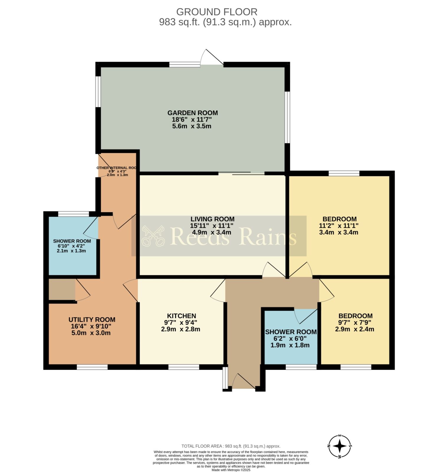Floorplan of 2 bedroom Detached Bungalow for sale, Field Lane, Willersey, Gloucestershire, WR12