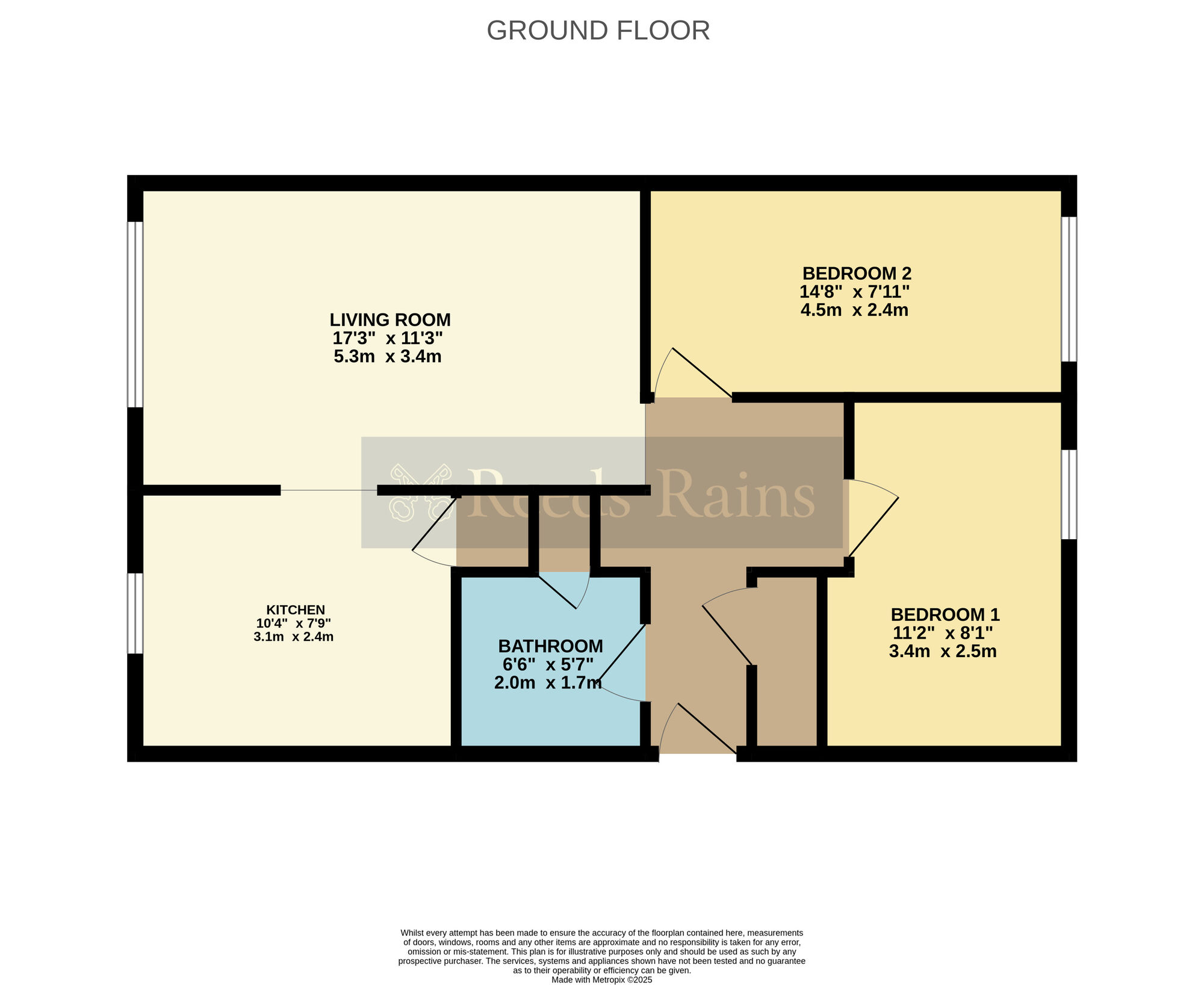 Floorplan of 2 bedroom  Flat for sale, St. Georges Walk, Worcester, WR1