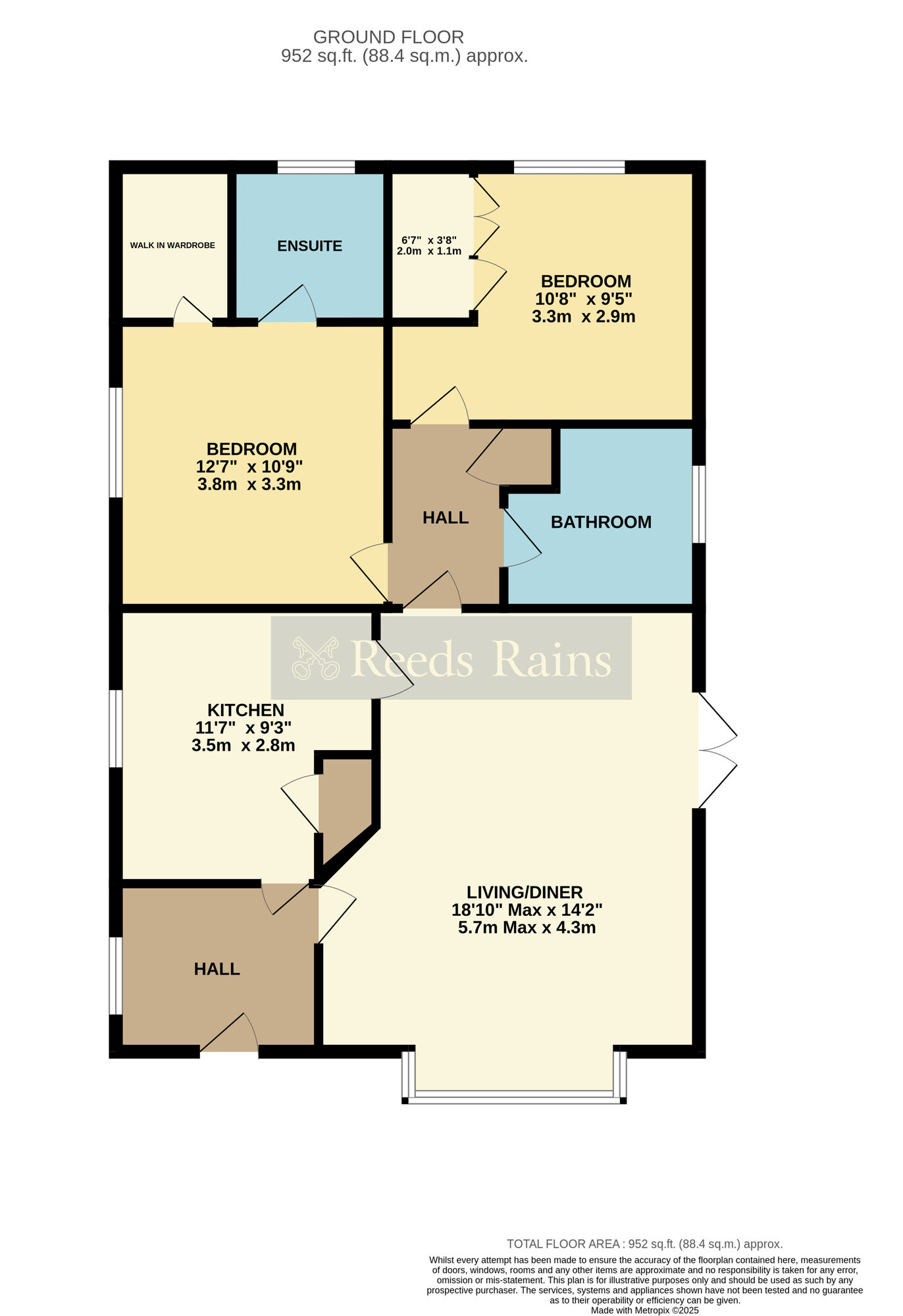 Floorplan of 2 bedroom Detached Property for sale, Childswickham Road, Broadway, Worcestershire, WR12
