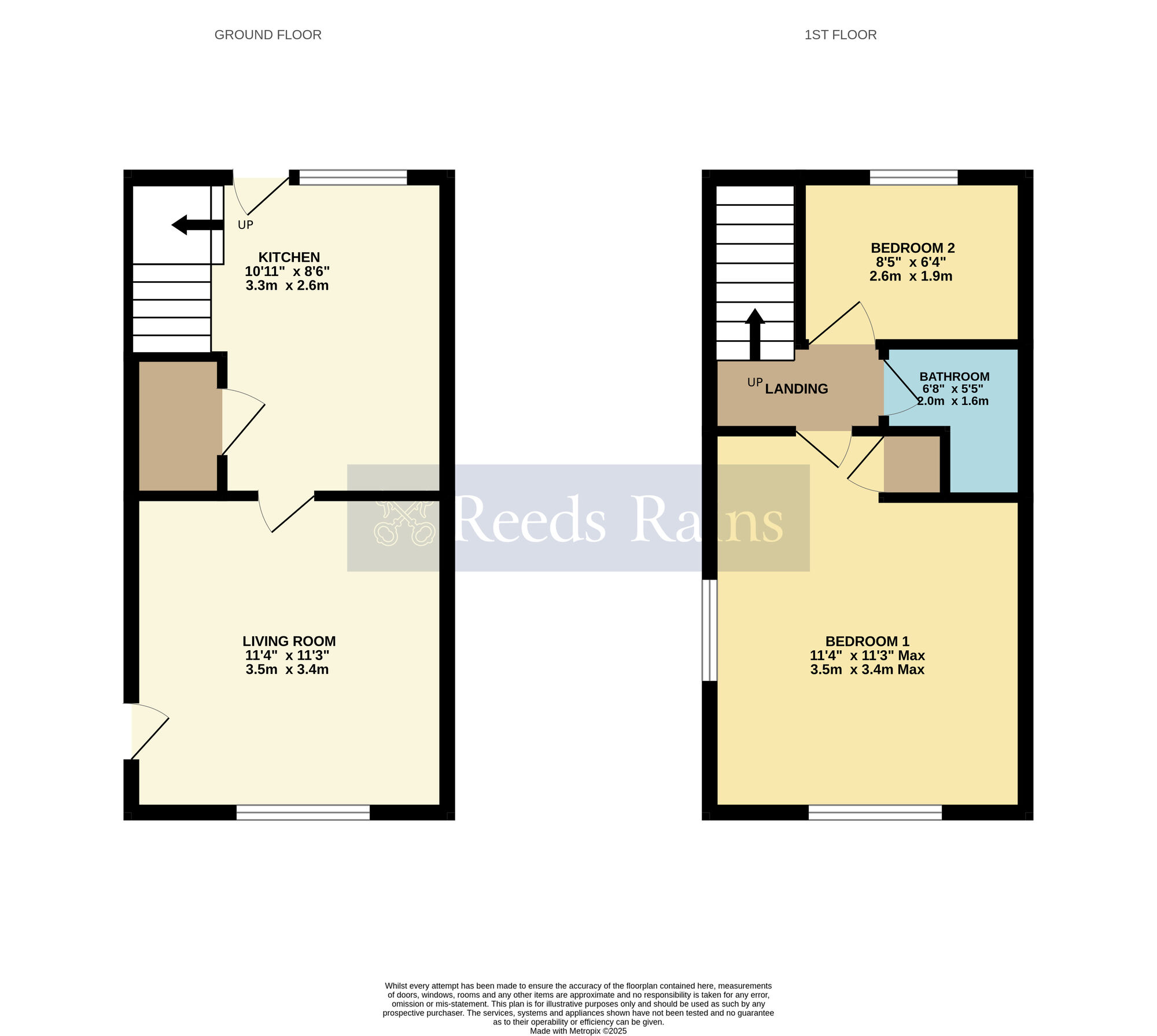 Floorplan of 2 bedroom End Terrace House for sale, Priest Lane, Pershore, Worcestershire, WR10