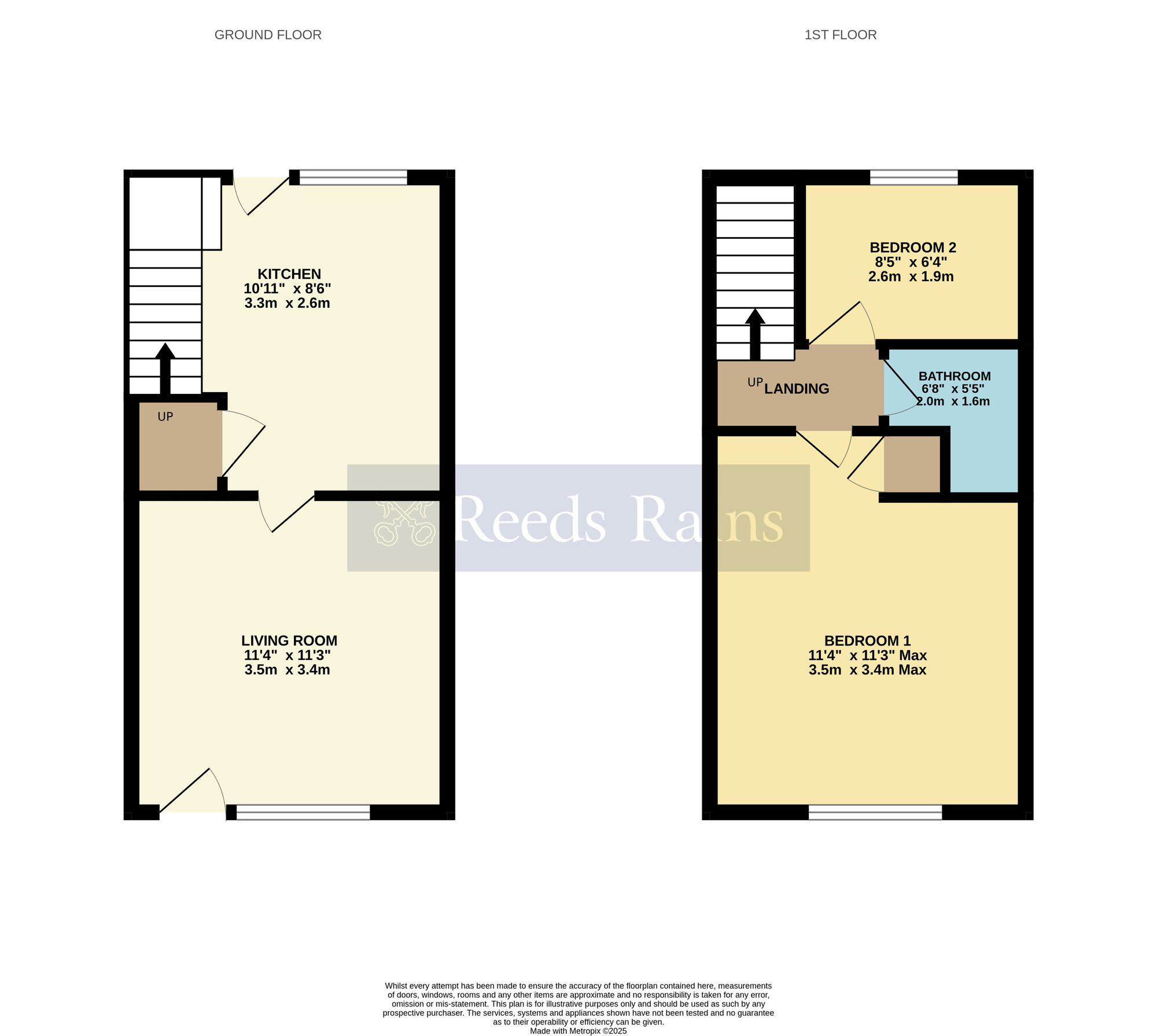 Floorplan of 2 bedroom Mid Terrace House for sale, Priest Lane, Pershore, Worcestershire, WR10