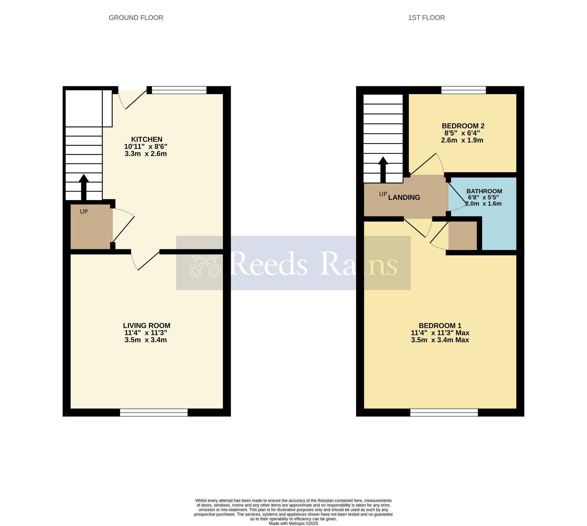 Floorplan of 2 bedroom Mid Terrace House for sale, Priest Lane, Pershore, Worcestershire, WR10