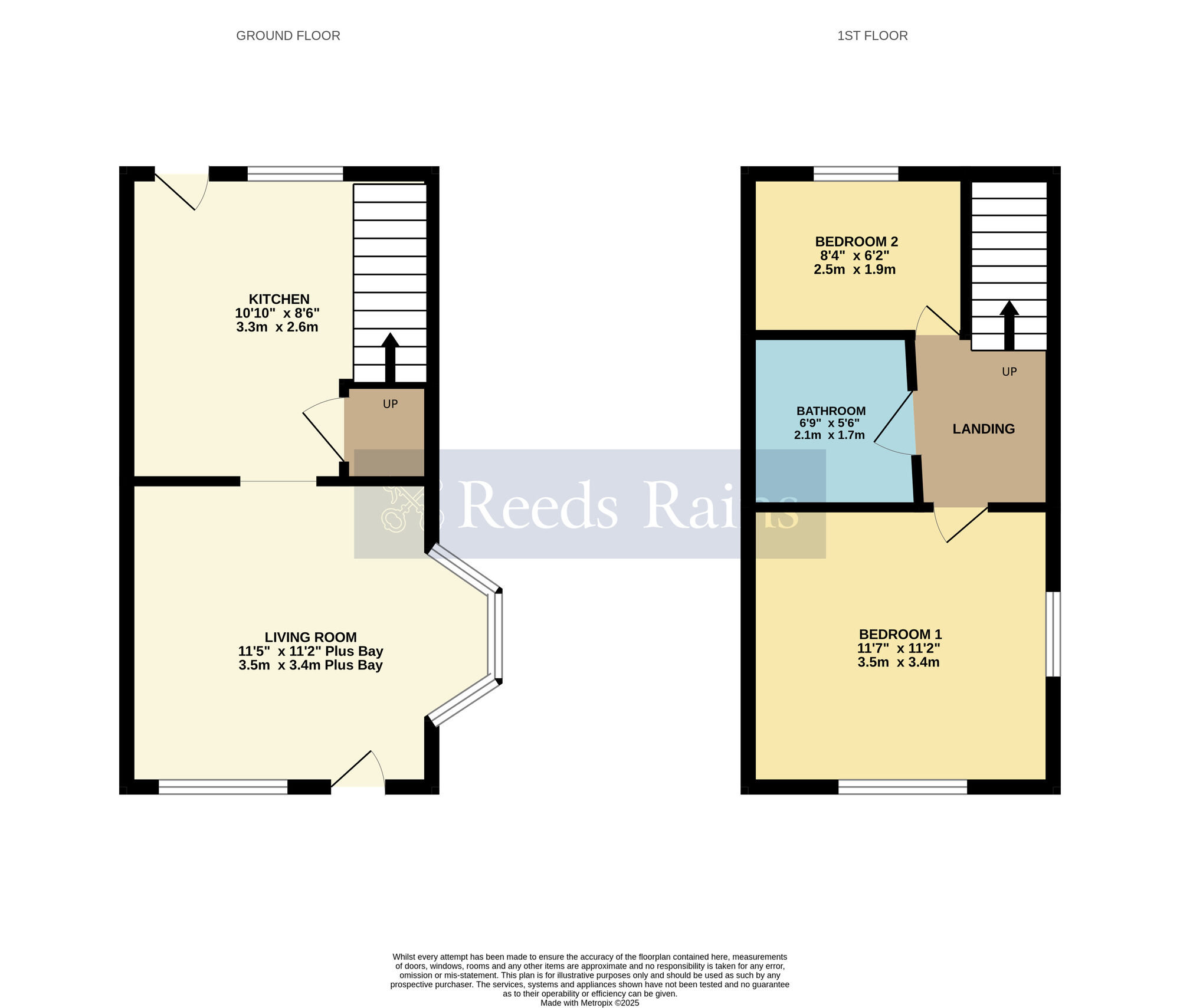 Floorplan of 2 bedroom Mid Terrace House for sale, Priest Lane, Pershore, Worcestershire, WR10