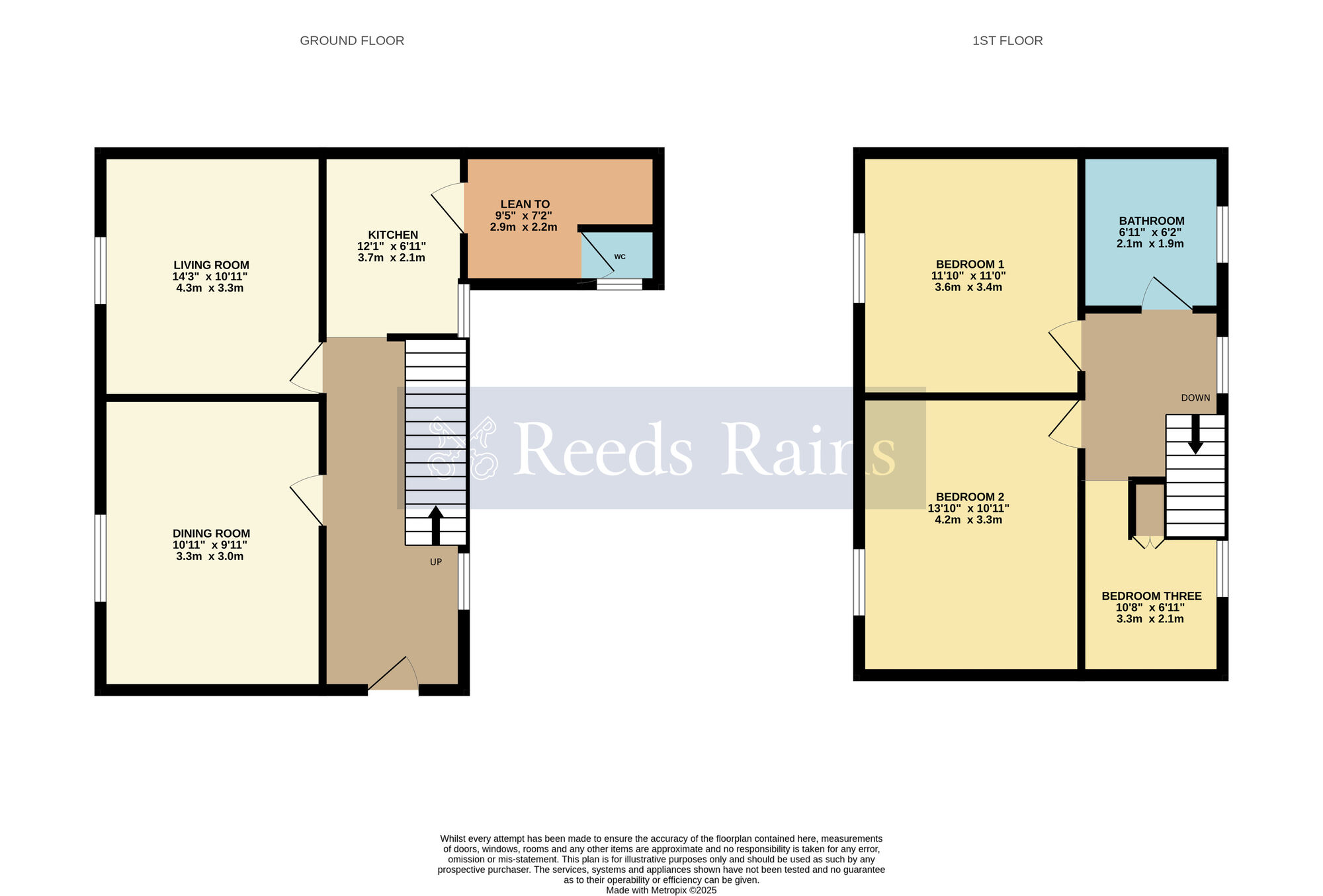 Floorplan of 3 bedroom Semi Detached House for sale, Horsebridge Avenue, Badsey, Worcestershire, WR11