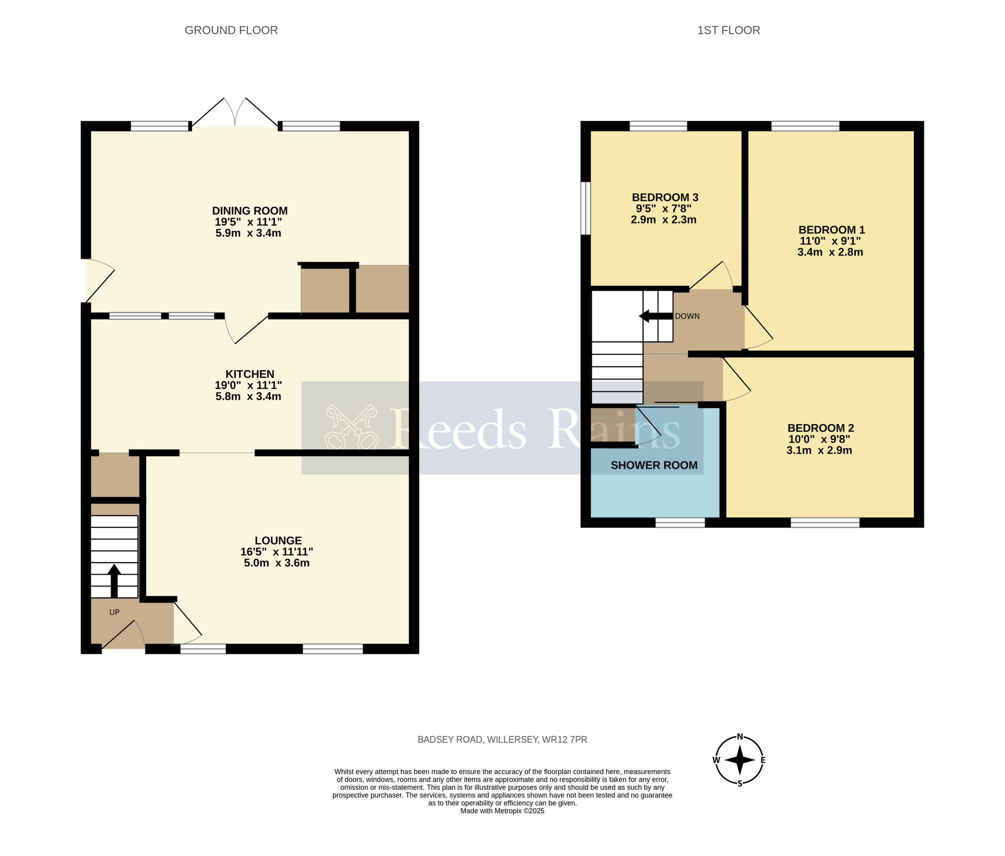 Floorplan of 3 bedroom Semi Detached House for sale, Badsey Road, Willersey, Gloucestershire, WR12