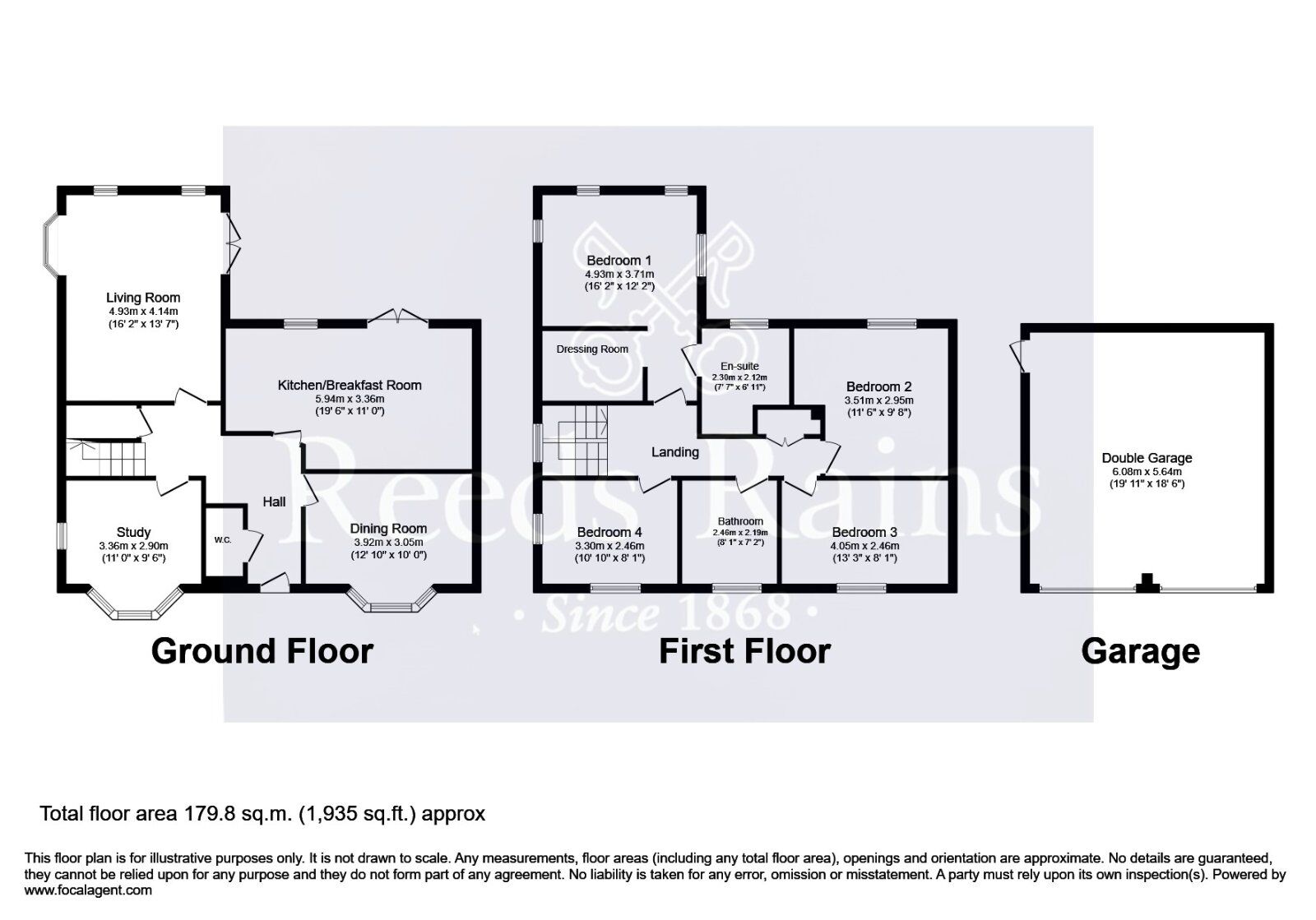 Floorplan of 4 bedroom Detached House for sale, Gras Close, Bretforton, Worcestershire, WR11