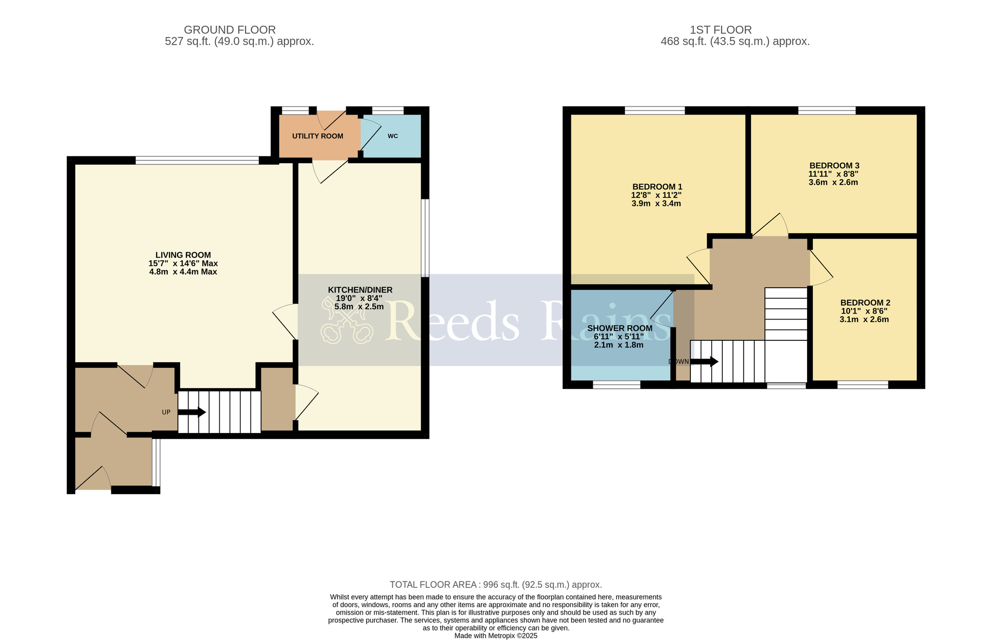 Floorplan of 3 bedroom Semi Detached House for sale, Cheltenham Road, Beckford, Worcestershire, GL20