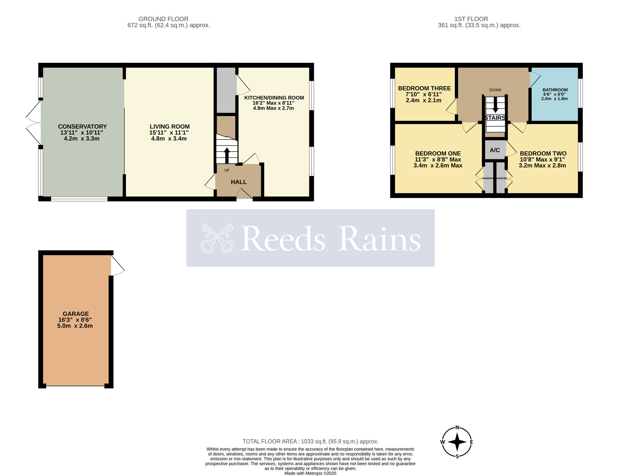 Floorplan of 3 bedroom Semi Detached House for sale, Garrard Close, Salford Priors, Evesham, WR11
