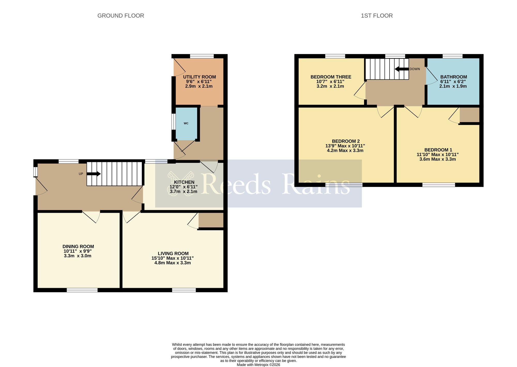 Floorplan of 3 bedroom Semi Detached House for sale, Horsebridge Avenue, Badsey, Worcestershire, WR11