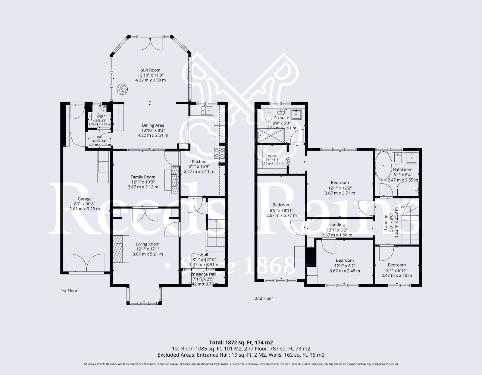 Floorplan of 4 bedroom Semi Detached House for sale, Cheltenham Road, Evesham, Worcestershire, WR11