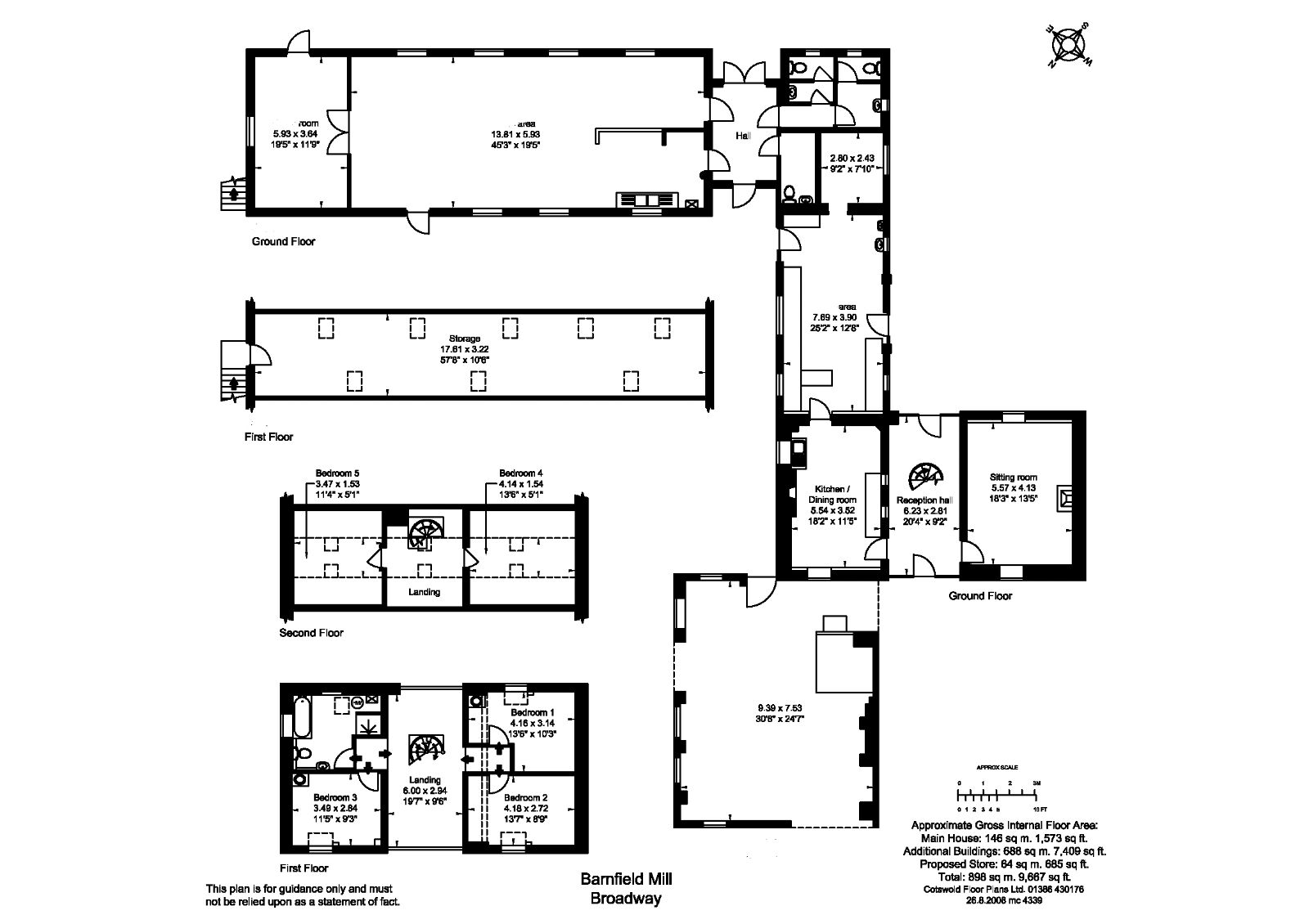 Floorplan of 5 bedroom Detached House for sale, Childswickham Road, Broadway, Worcestershire, WR12