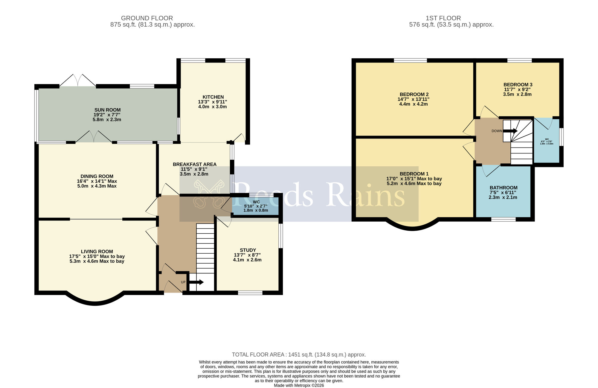 Floorplan of 3 bedroom Detached House for sale, Broadway Road, Evesham, Worcestershire, WR11