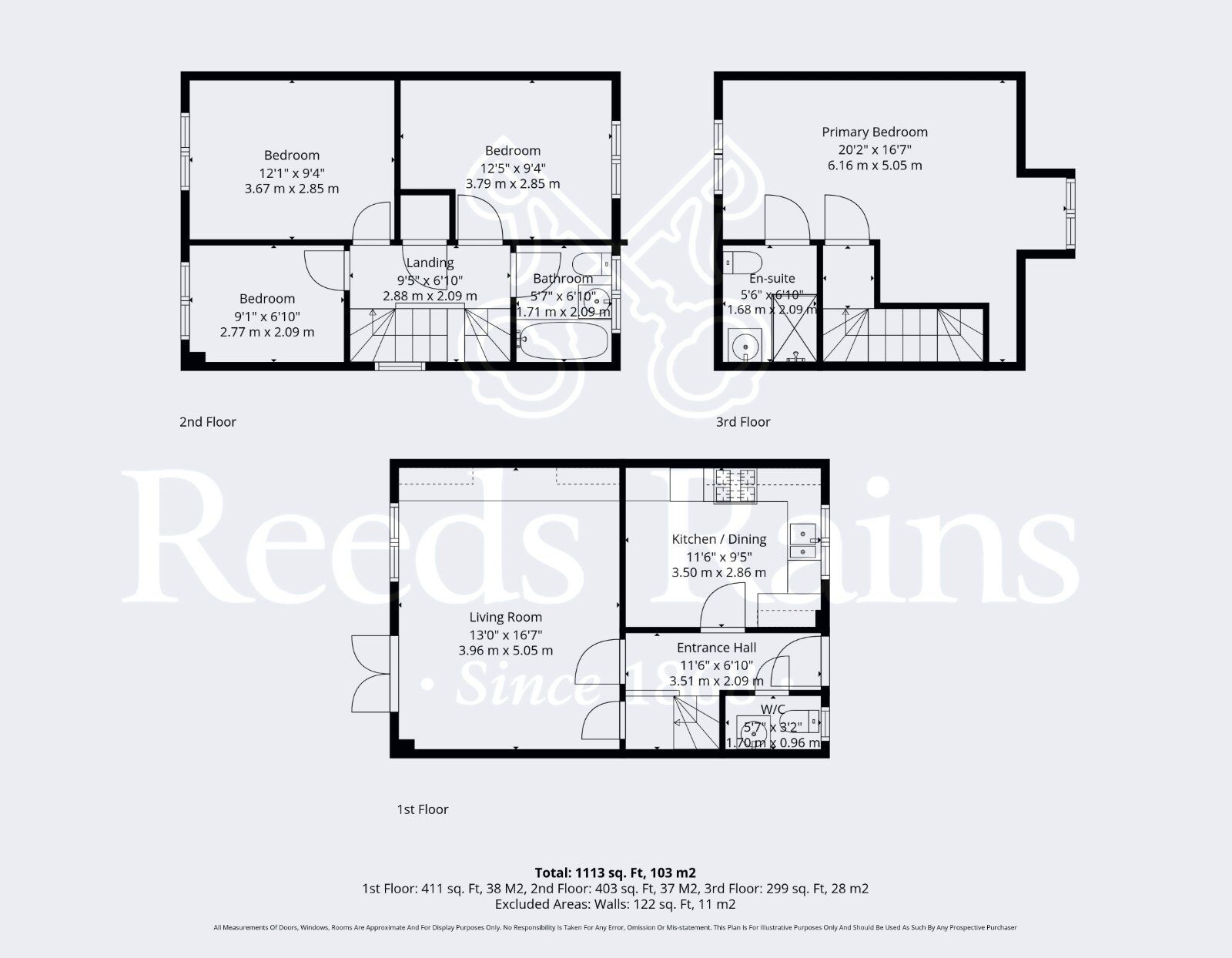 Floorplan of 4 bedroom Semi Detached House for sale, Spiers Crescent, Evesham, Worcestershire, WR11
