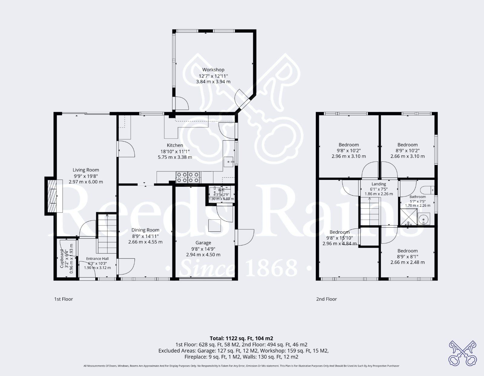 Floorplan of 4 bedroom End Terrace House for sale, Blacksmiths Close, South Littleton, Worcestershire, WR11