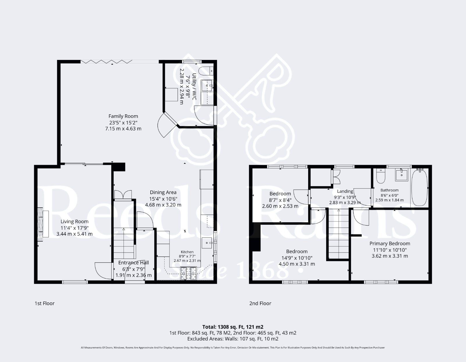 Floorplan of 3 bedroom End Terrace House for sale, Broadway Road, Childswickham, Worcestershire, WR12